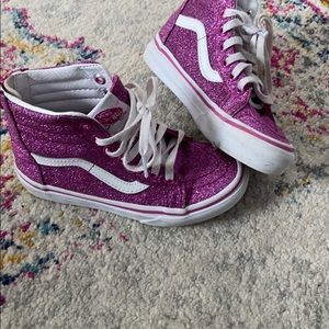 Girls Glitter purple Vans